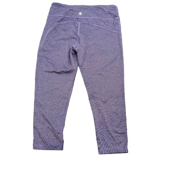 Marika Sport Purple Striped Space Dye Cropped Leggings Size Small - Picture 5 of 9